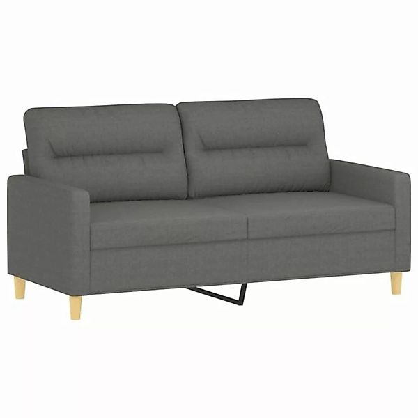vidaXL Sofa 2-Sitzer-Sofa Dunkelgrau 140 cm Stoff günstig online kaufen