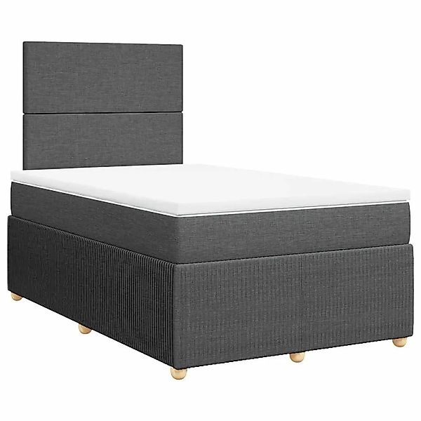 vidaXL Boxspringbett mit Matratze Dunkelgrau 120x200 cm Stoff 3292017 günstig online kaufen