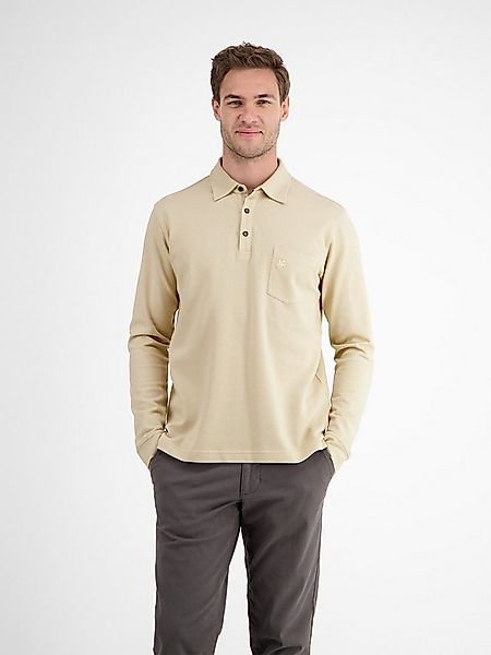 LERROS Langarm-Poloshirt LERROS Herren-Langarmpolo in Waffeloptik günstig online kaufen
