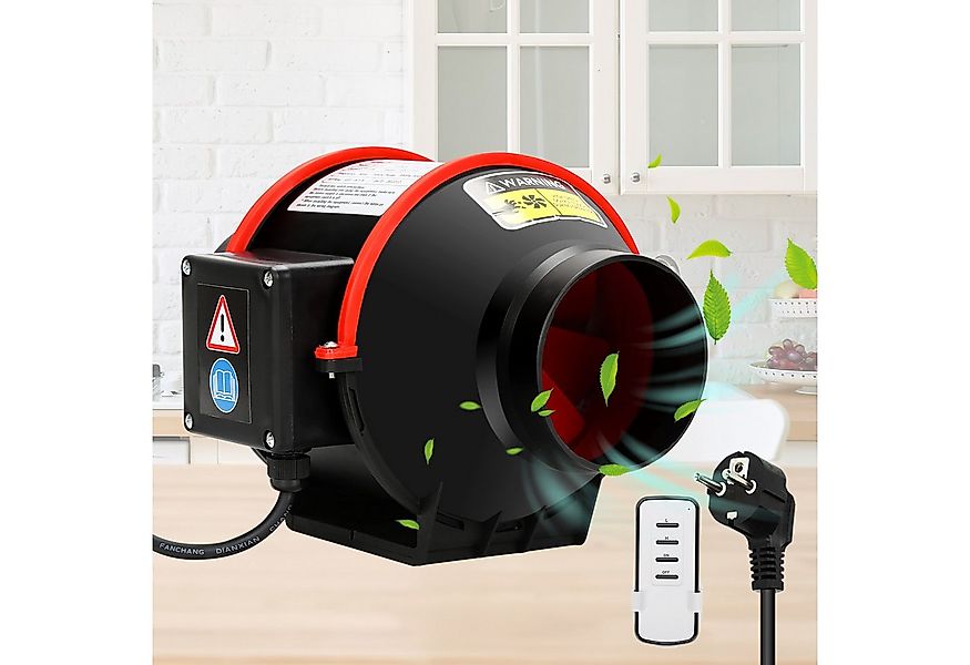 Clanmacy Wandventilator Rohrventilator Ø15cm Rauchabzug mit Fernbedienung 2 günstig online kaufen