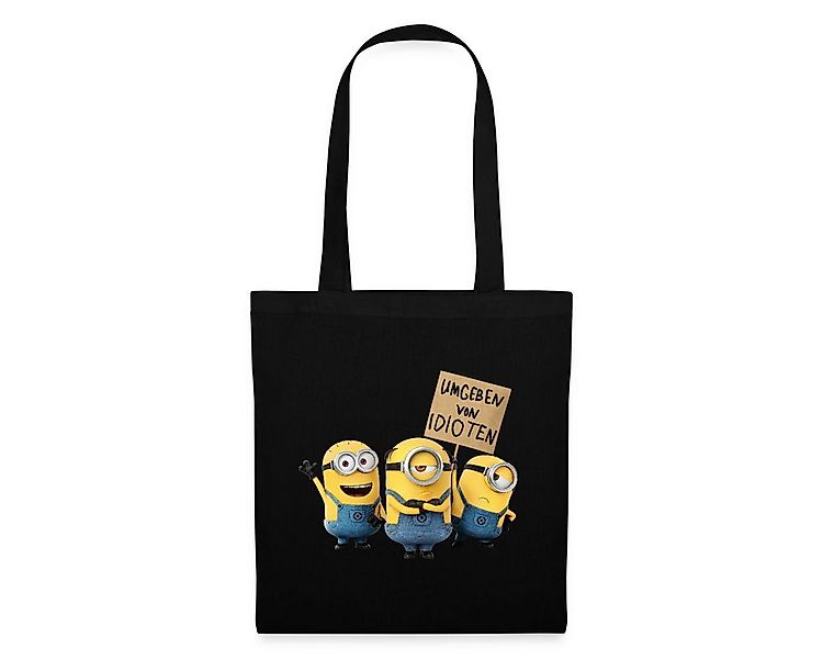 Spreadshirt Henkeltasche Minions Umgeben Von Idioten Despicable Me Stoffbeu günstig online kaufen