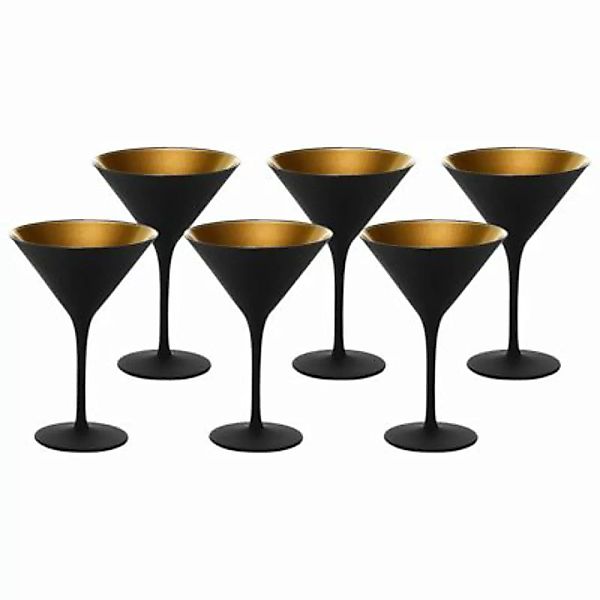 ELEMENTS Cocktailschale Schwarz-Gold 6er Set Cocktailgläser gold/schwarz günstig online kaufen