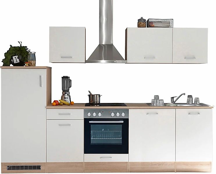 Küchenblock 280 cm inkl. Elektro-Set Andy 280 von Bega Korpus Sonoma Eiche günstig online kaufen