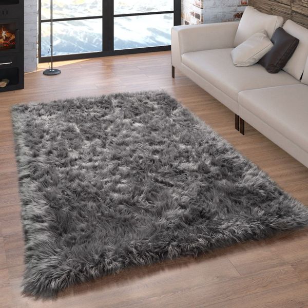 Paco Home Fellteppich "Playa 960" rechteckig 64 mm Höhe Kunstfell, Flokati- günstig online kaufen