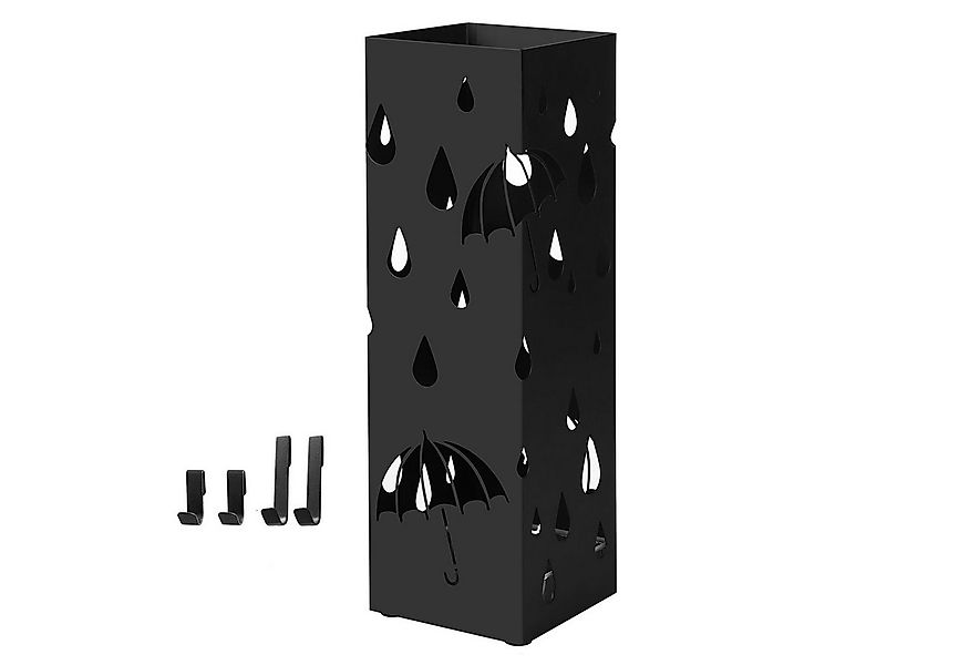 SONGMICS Schirmständer Wasserauffangschale herausnehmbar, mit Haken günstig online kaufen