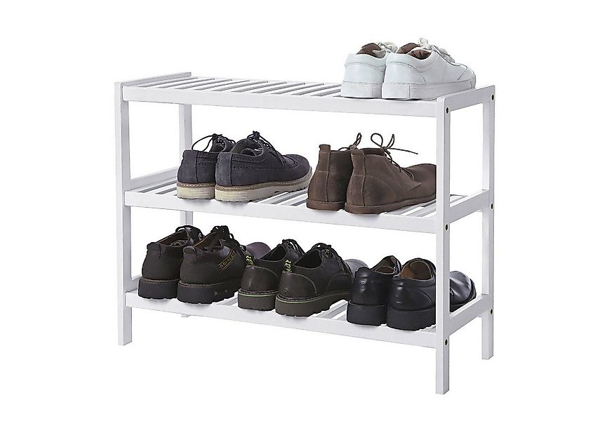 SONGMICS Schuhregal Schuhschrank, Bambus Standregal mit 3 Ebenen, 26 x 70 x günstig online kaufen