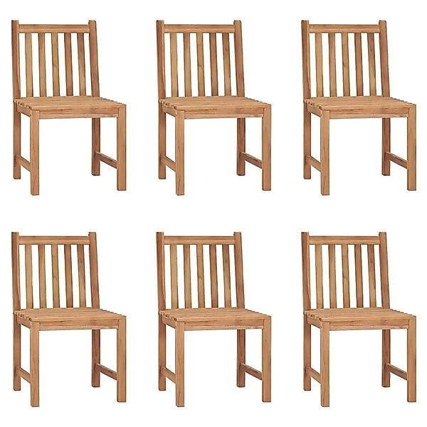 vidaXL Gartenstühle 6 Stk Massivholz Teak 3073086 günstig online kaufen