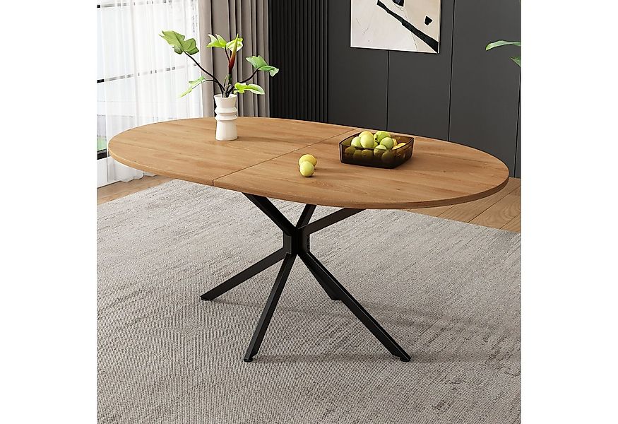 KLAM HOME Esstisch Moderner Esstisch, stabiler Esstisch, Metallbeine, L120* günstig online kaufen