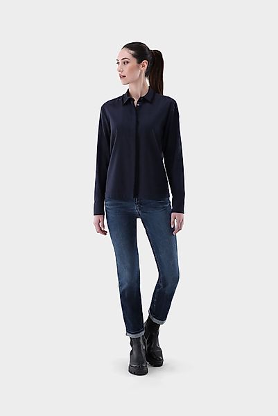 Flannel Bluse mit Fischgrätmuster Boxy Fit günstig online kaufen