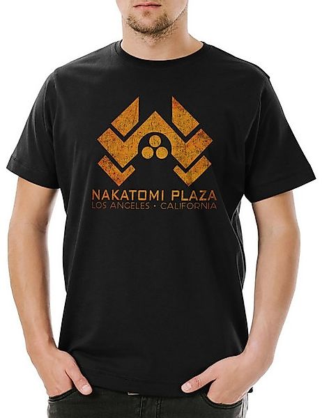Urban Backwoods Print-Shirt Nakatomi Plaza Sign Herren T-Shirt Stirb Skyscr günstig online kaufen