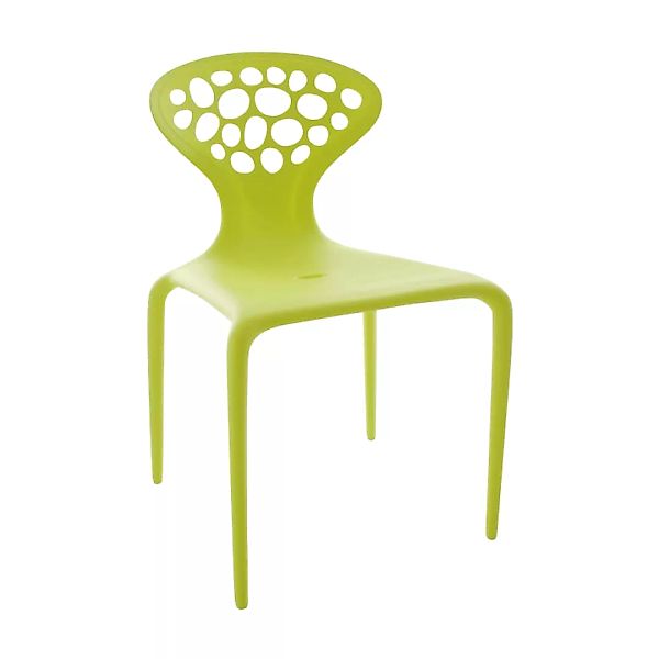 Moroso - Supernatural Stuhl mit Löchern - fluo grün Pant. 395/matt/BxHxT 49 günstig online kaufen