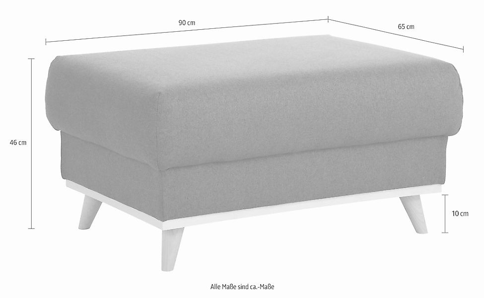 Home affaire Hocker "Edina" auch in Baumwollmix-Bezug, im skandinavischem S günstig online kaufen
