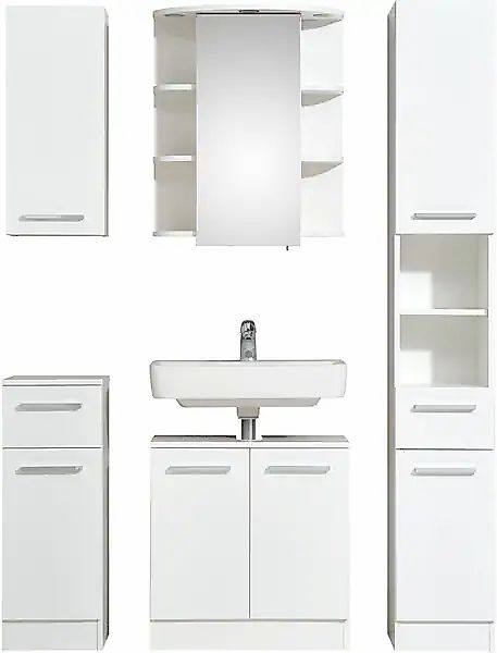 Saphir Badmöbel-Set »Quickset 335 5-teilig, Waschbeckenunterschrank mit LED günstig online kaufen