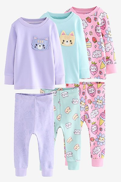 Next Pyjama 3er-Pack Kuschel-Pyjamas (6 tlg) günstig online kaufen