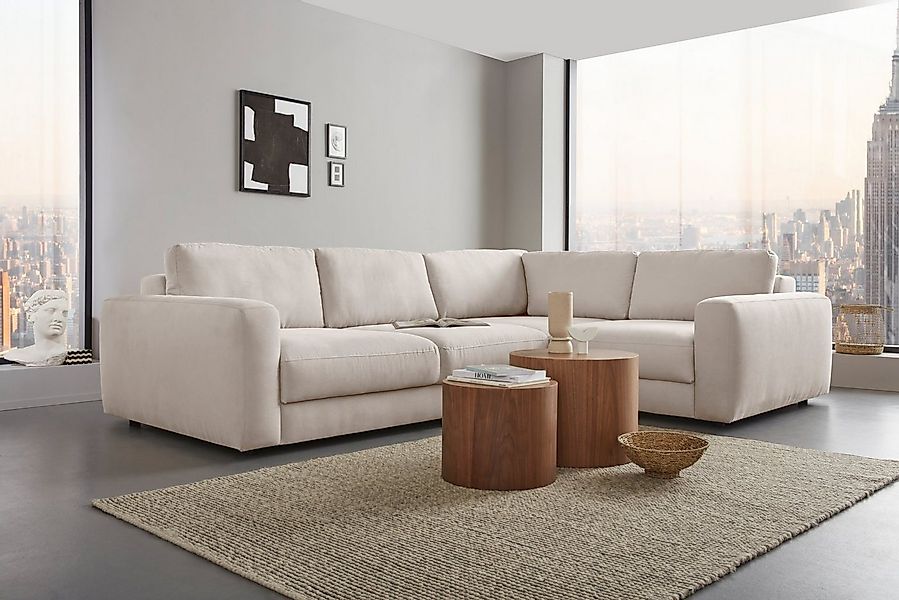 Home affaire Ecksofa "Bloomfield, Breite 304cm, Mega Polsterecke mit viel P günstig online kaufen
