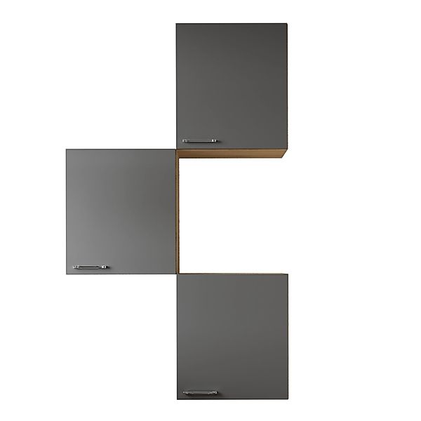 Respekta Küchenmöbel-Set 8 Merle 100 cm Grau günstig online kaufen
