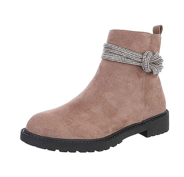 Ital-Design Damen Freizeit Stiefelette (87108773) Blockabsatz Flache Stiefe günstig online kaufen