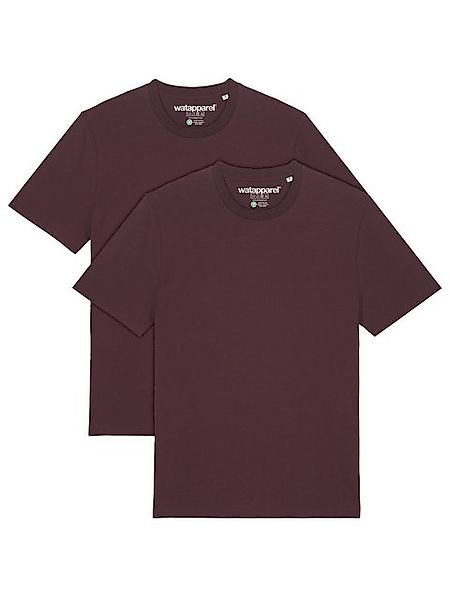 wat? Apparel T-Shirt 2er Multipack Bio Basic T-Shirt Red Brown günstig online kaufen