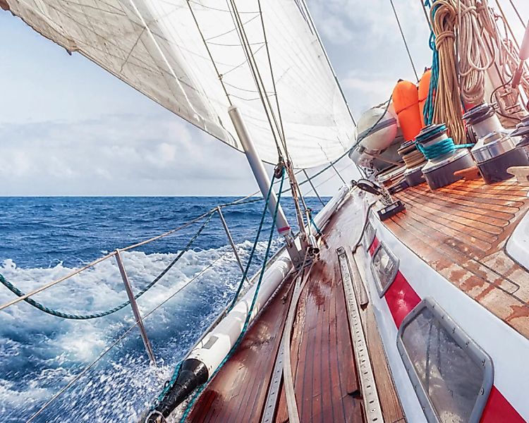 Fototapete "Segelboot" 4,00x2,50 m / Strukturvlies Klassik günstig online kaufen