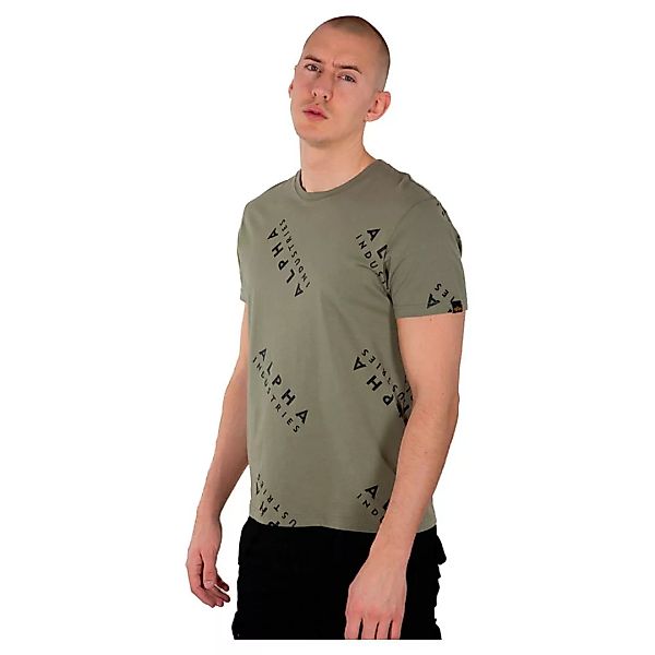 Alpha Industries Aop Kurzärmeliges T-shirt M Olive günstig online kaufen