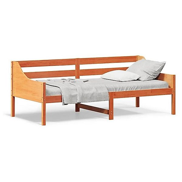 vidaXL Bett, Tagesbett Wachsbraun 90x200 cm Massivholz Kiefer günstig online kaufen
