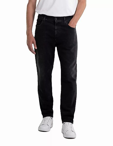 Replay Herren Jeans SANDOT - Relaxed Tapered Fit - Schwarz - Black Denim günstig online kaufen