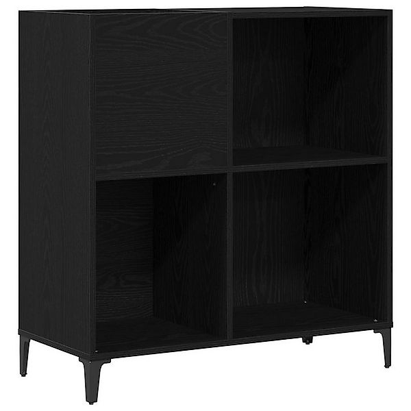 vidaXL Schuhschrank Schallplattenschrank Schwarz Eiche 84,5x38x89 cm Holzwe günstig online kaufen