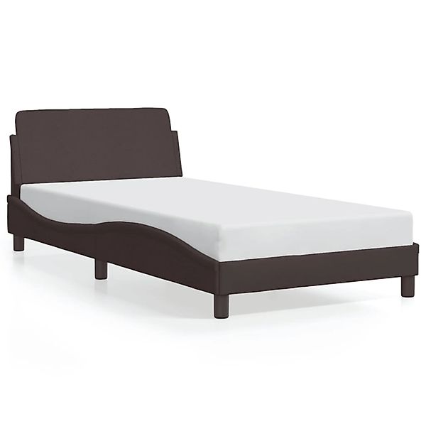 vidaXL Bettgestell Dover Dunkelbraun 100x200 cm Stoff 373128 günstig online kaufen