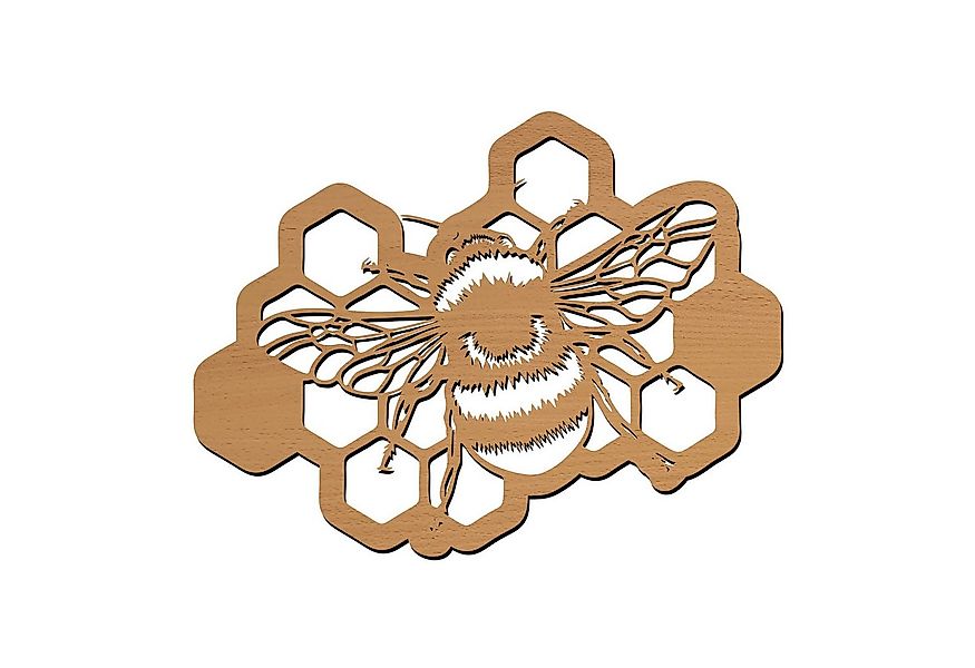 Namofactur LED Wandleuchte Biene Deko Wanddeko Dekoration - MDF Holz Batter günstig online kaufen