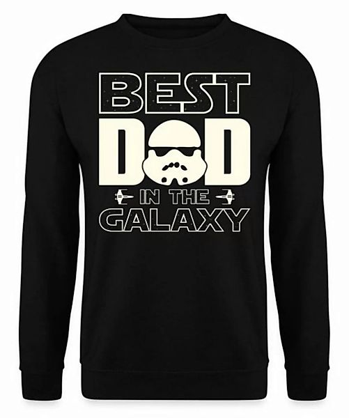 Quattro Formatee Sweatshirt Best Dad in the Galaxy - Papa Vatertag Vater Un günstig online kaufen