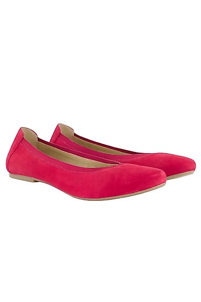 Ulla Popken Leder-Ballerinas Veloursleder elastischer Einstieg günstig online kaufen