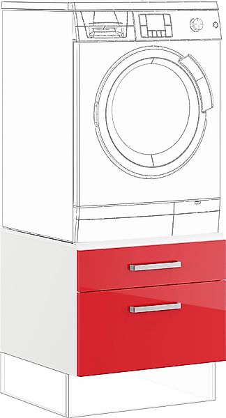 IMPULS KÜCHEN Waschmaschinenumbauschrank ""Turin", Breite/Höhe: 60/43,5 cm, günstig online kaufen