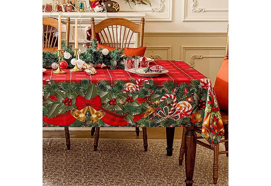 Softalker Tischdecke Rechteckige Weihnachtstischdecke, schmutzabweisend, wa günstig online kaufen