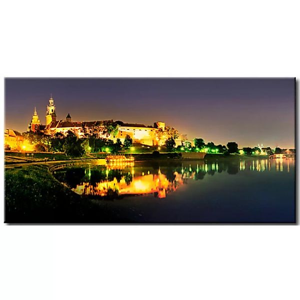 Leinwandbild Wawel-Schloss in der Nacht  XXL günstig online kaufen