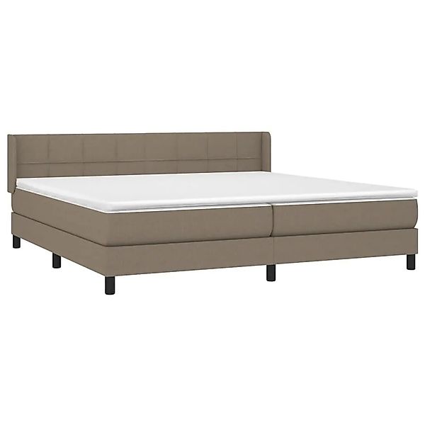 vidaXL Boxspringbett mit Matratze Taupe 200x200 cm Stoff 3129741 günstig online kaufen