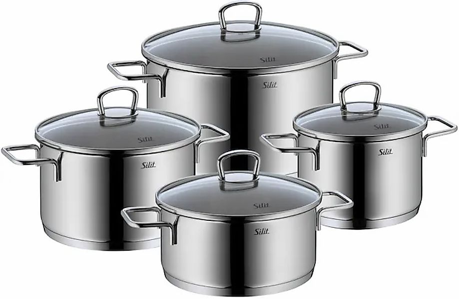 Silit Topf-Set »Alicante Induktions Töpfe Set mit Glasdeckel poliert« Edels günstig online kaufen