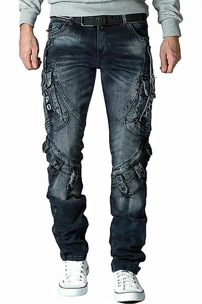 Cipo & Baxx Regular-fit-Jeans Cargo Hose BA-CD440 Stonewashed mit Verzierun günstig online kaufen