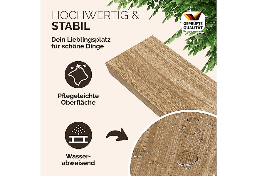 Casaria Wandregal, Eiche Hängeregal mit Halterung 15kg Tragkraft Wohnzimmer günstig online kaufen