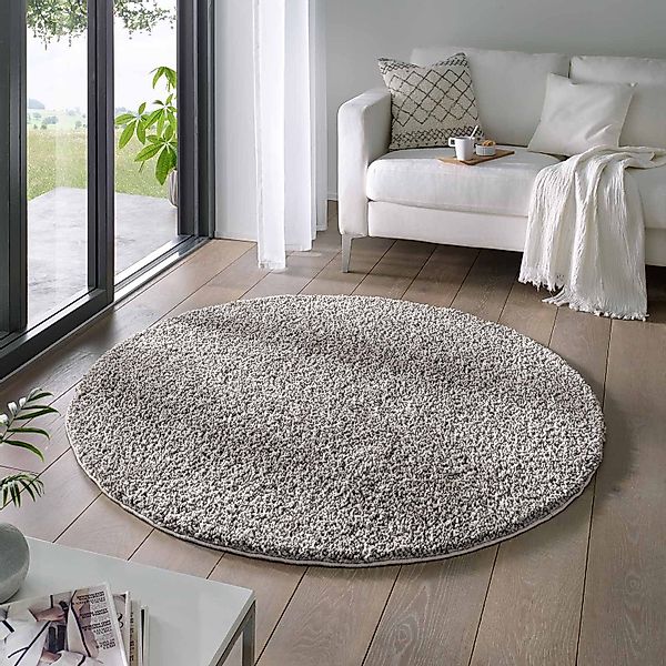 TaraCarpet Langflor-Teppich Venezia Shaggy, rund, Höhe: günstig online kaufen