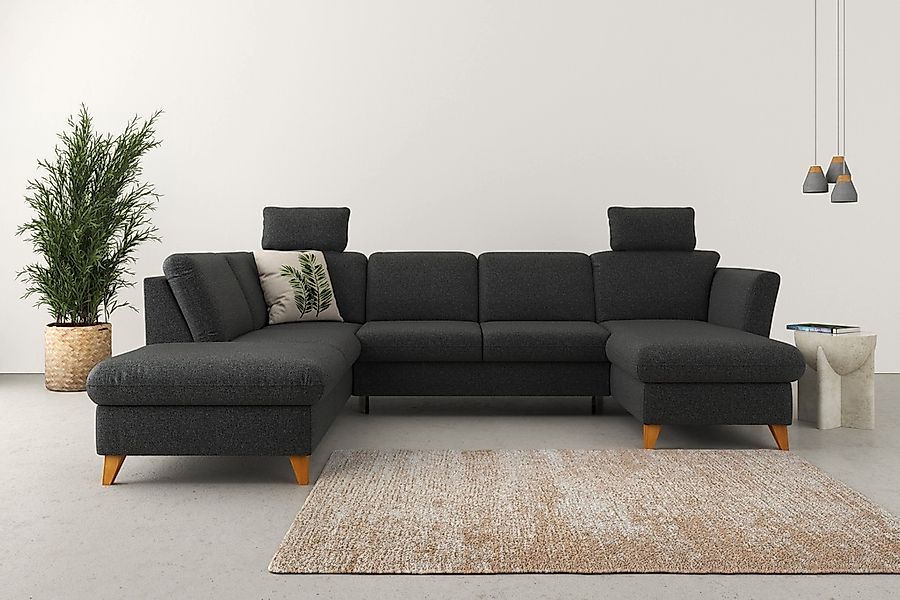 Home affaire Wohnlandschaft "Trelleborg U-Form" Federkern-Polsterung, wahlw günstig online kaufen