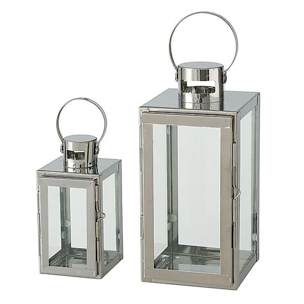 BOLTZE Kerzenlaterne Caruso 2er Set, Silber günstig online kaufen