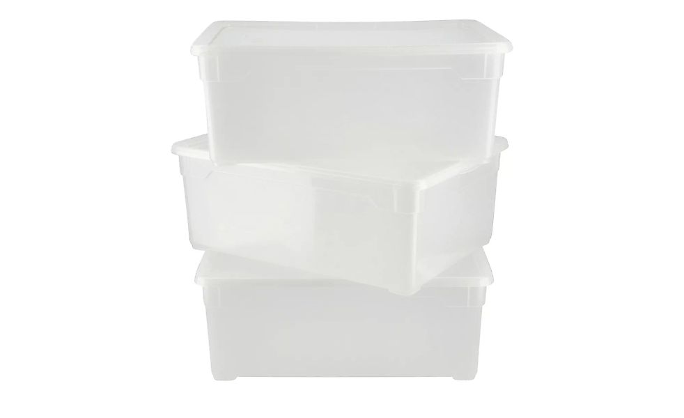 Rotho Aufbewahrungsbox, 3er Set ¦ transparent/klar ¦ Kunststoff, Kunststoff günstig online kaufen