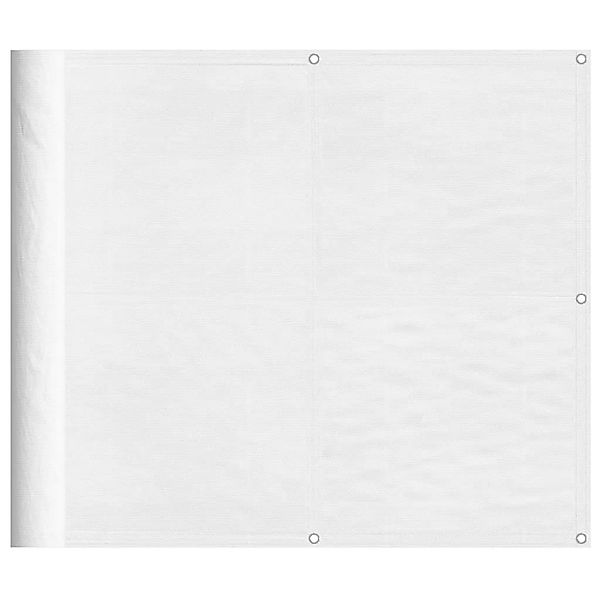 vidaXL Balkon-Sichtschutz Weiß 90x700 cm 100 % Polyester-Oxford 4000095 günstig online kaufen