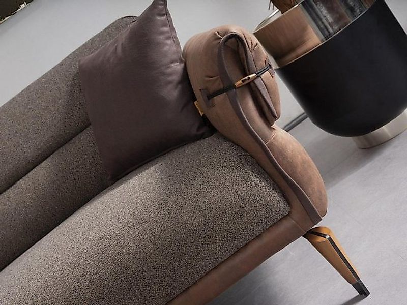 JVmoebel Sofa Polstermöbel Textil Wohnzimmer Set 3tlg Sofa Zweisitzer Sesse günstig online kaufen