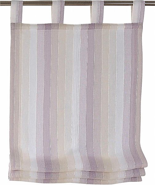 Kutti Raffrollo "Claire" mit Schlaufen freihängend gestreift, Webstreifen, günstig online kaufen