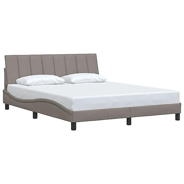 vidaXL Bettgestell ohne Matratze Hanko Taupe 160x200 cm Stoff 3310402 günstig online kaufen