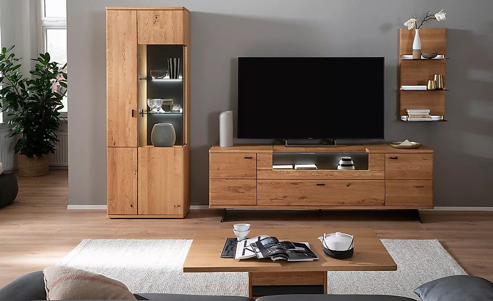 Woodford Wohnkombination  Rosiro ¦ holzfarben ¦ Maße (cm): B: 305 H: 209 T: günstig online kaufen