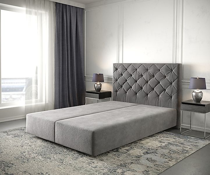 DELIFE Bettgestell Dream-Great, Mikrofaser Taupe 160x200 cm günstig online kaufen