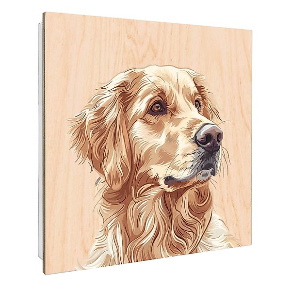 Banjado Großer Schlüsselbox Holz 30x30cm Weiß Scharnier Rechts 50 Haken Sch günstig online kaufen