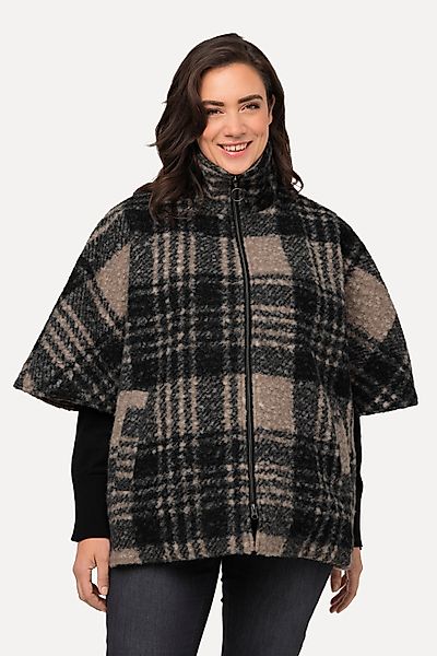 Ulla Popken Parka Cape Karomuster Curly günstig online kaufen